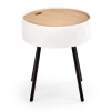 Odkládací stolek Aura, přírodní dřevo / bílá