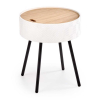 Odkládací stolek Aura, přírodní dřevo / bílá