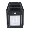 LED solární nástěnné světlo WL918, černá