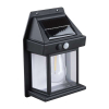 LED solární nástěnné světlo WL918, černá