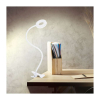 LED stolní lampička WO66 s klipem, bílá
