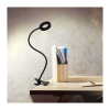 LED stolní lampička WO66 s klipem, černá