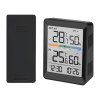 Teploměr a vlhkoměr uvnitř/venku TE45, černá