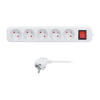 Prodlužovací kabel 5Z - 5m, vypínač, 3x1,5, bílá