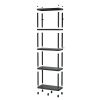 Plastový regál 74 x 36 x 172,5 cm, černá