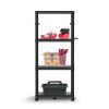 Plastový regál 58 x 28 x 131,5 cm, černá