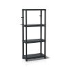 Plastový regál 58 x 28 x 131,5 cm, černá