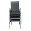 Zahradní židle Romero, černá / šedá