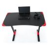 Výškově nastavitelný stůl OfficeTech Game, 120 x 60 cm, černá