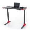 Výškově nastavitelný stůl OfficeTech Game, 120 x 60 cm, černá