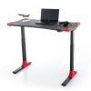 Výškově nastavitelný stůl OfficeTech Game, 120 x 60 cm, černá