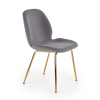 Jídelní židle Angelika, šedá / zlatá