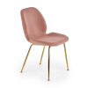Jídelní židle Angelika, růžová / zlatá