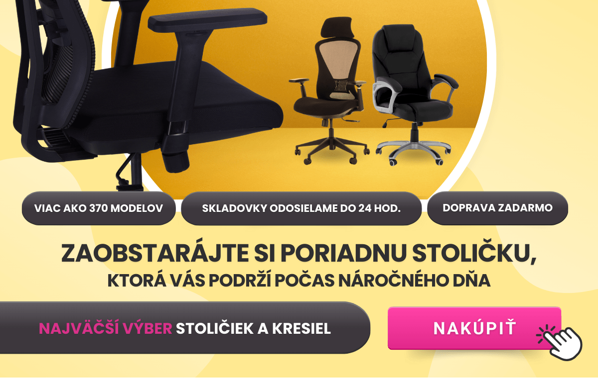 Najväčšia ponuka kancelárskych stoličiek a kresiel