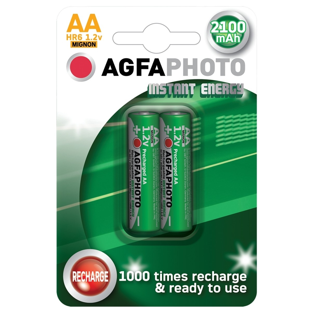 Prednabitá batéria AgfaPhoto AA, 2100 mAh, 1,2 V, blister 2 ks, alkalická