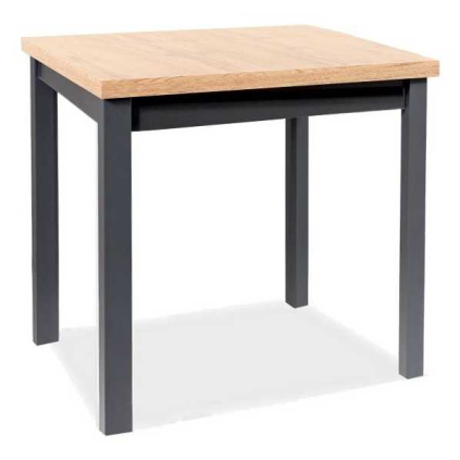 Jedálenský stôl Adam 90 x 65 cm, dub artisan / čierna