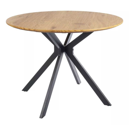 Jedálenský stôl Aster 100 cm, dub / čierna