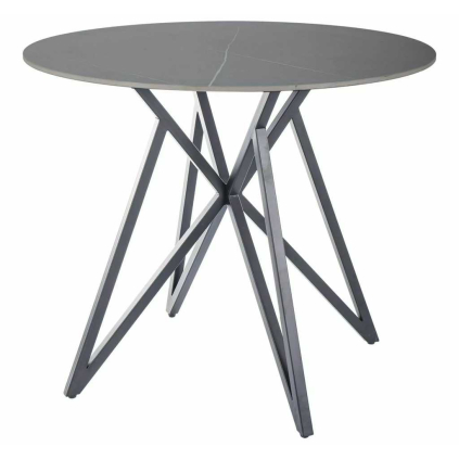 Jedálenský stôl Cyrano 90 cm, sivá / čierna