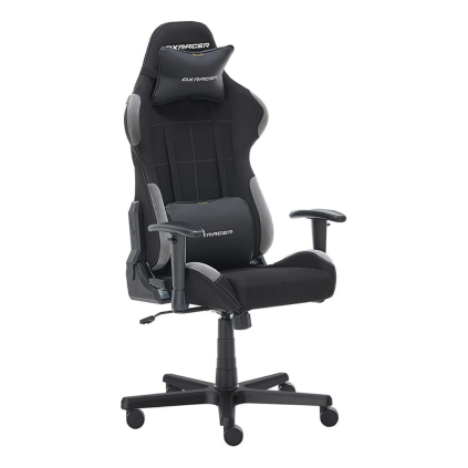 Herná stolička DXRacer FORMULA, látková, čierna / sivá