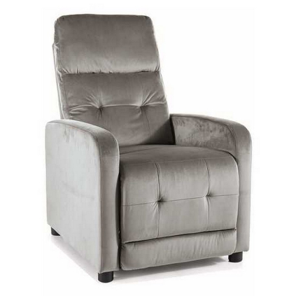 Polohovacie kreslo Lennox Velvet, sivá