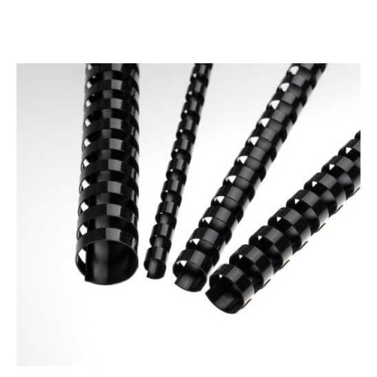 Plastové hrebene Eurosupplies 6 mm - 200 ks, čierna