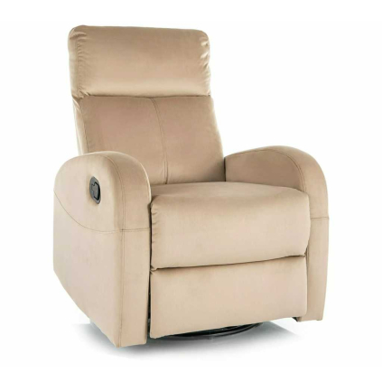 Polohovacie kreslo Olimp Velvet, béžová