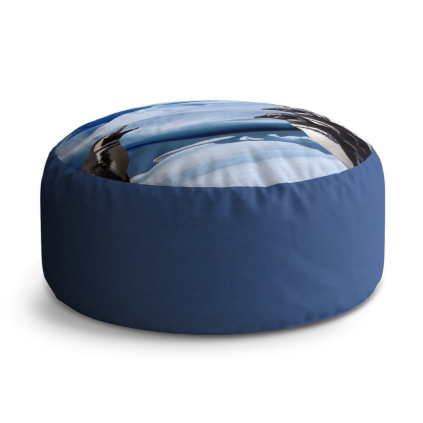 Taburet Circle tučniaky, modrá