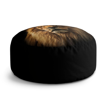 Taburet Circle lev, čierna