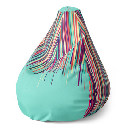 Sedací vak Pear stékajúca farba, farebná