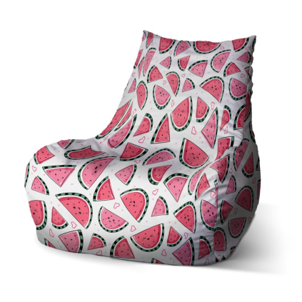 Sedací vak Bean vodný melón - detský, červená / biela