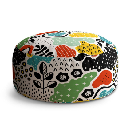 Taburet Circle detská maľba, farebná