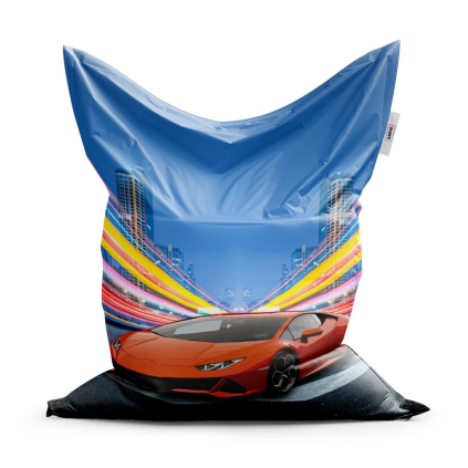 Sedací vak Classic športové auto 2 - detský, farebná