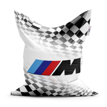 Sedací vak Classic MPERFORMANCE šachovnica, biela / čierna