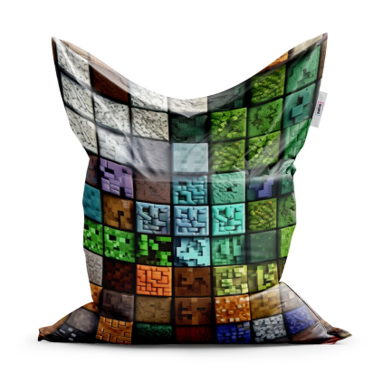 Sedací vak Classic Blocks Abstract - detský, farebná