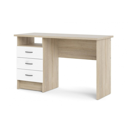 Písací stôl Felix, dub sonoma / biela