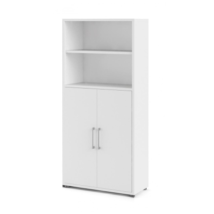 Skriňa Modulo 89 x 40 x 186 cm, dvere drevo, biela