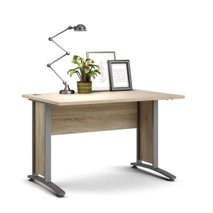 Kancelársky stôl Modulo 120 x 80 cm, dub sonoma / sivá