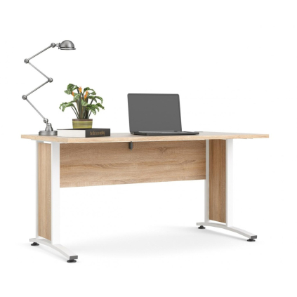 Kancelársky stôl Modulo 150 x 80 cm, dub sonoma / biela
