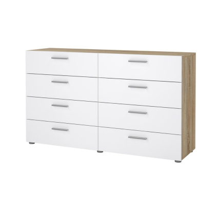 Komoda Pedro II, dub sonoma / biely lesk
