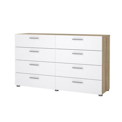 Komoda Pedro V, dub sonoma / biely lesk