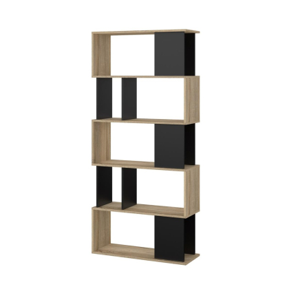 Policový regál Penta, dub sonoma / čierna