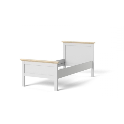 Posteľ Provence 90 x 200 cm, biela / dub sonoma