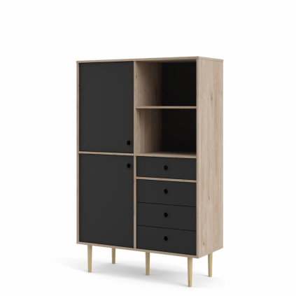 Knižnica Ruby II, hikora / čierna