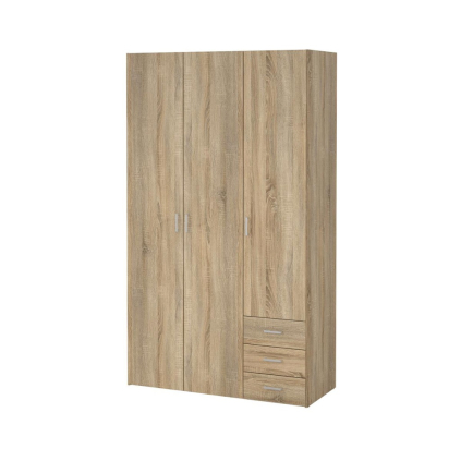 Šatníková skriňa Sid 115,8 x 49,5 x 200,4 cm, dub sonoma