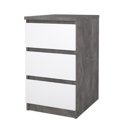 Komoda Simplicity 40 x 50 x 70 cm, sivá / biely lesk