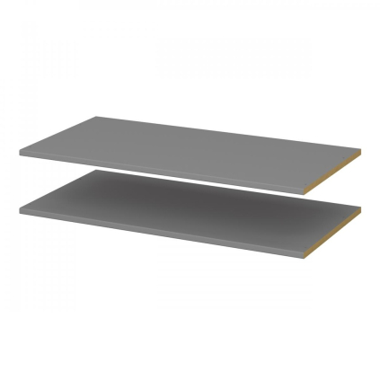 Polica Tuan pre širokú 3dverovú skriňu, 2 ks, sivá