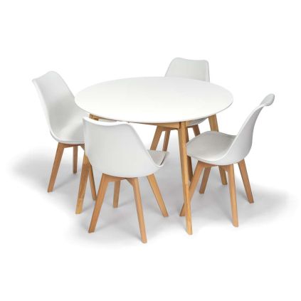 Jedálenský set Bizerte 4+1, biela