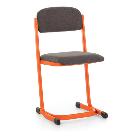 Učiteľská stolička čalúnená, oranžová