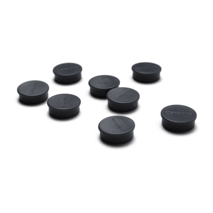 Sada magnetov priemer 20 mm, 8 ks, čierna