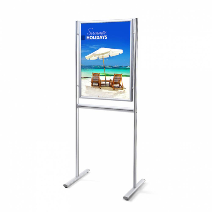 Infoboard s kliprámom A1, obojstranný, strieborná